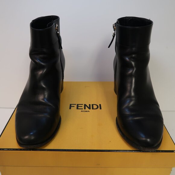 FENDI black ankle boots in size 37 - Picture 6 of 7